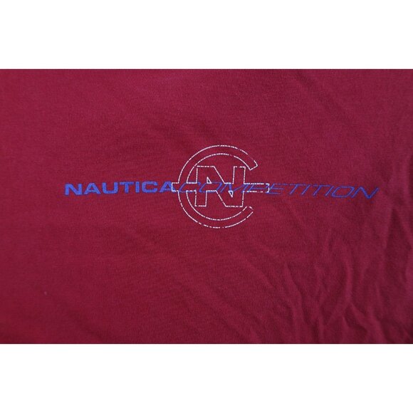 Vtg 90s Nautica Competition Mens XL Distressed Spell Out Short Sleeve T-Shirt - Picture 4 of 16